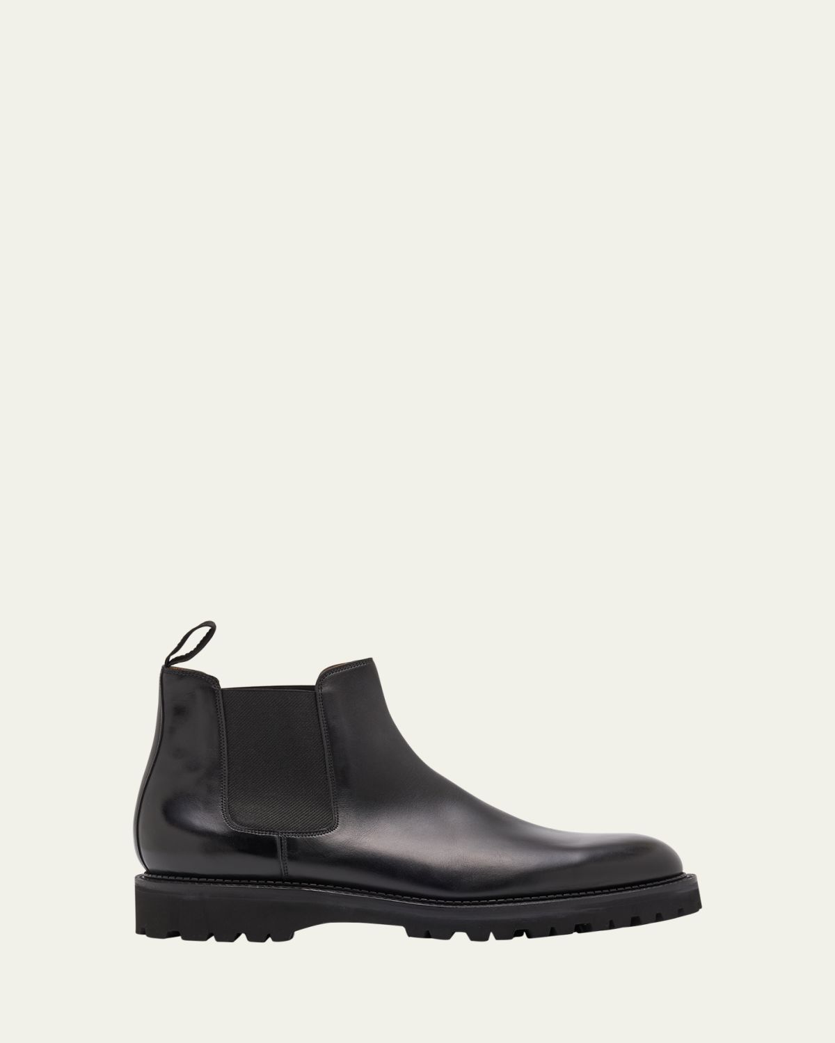John Lobb Men's Lawry Leather Lug-Sole Chelsea Boots