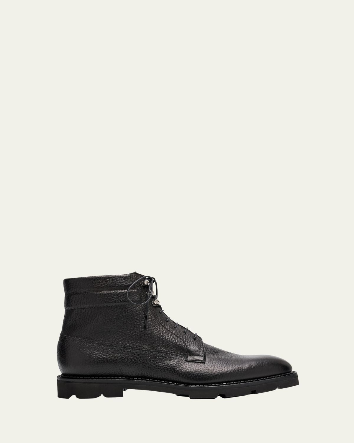 John Lobb Men's Alder Grained Leather Hiking Boots
