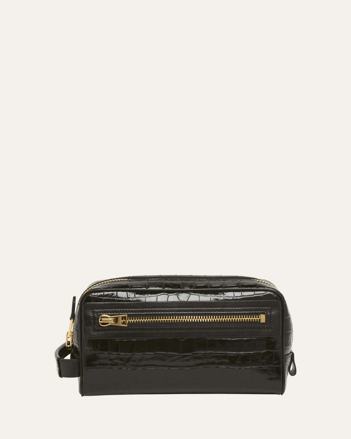 TOM FORD Men's Crocodile-Print Leather Toiletry Case