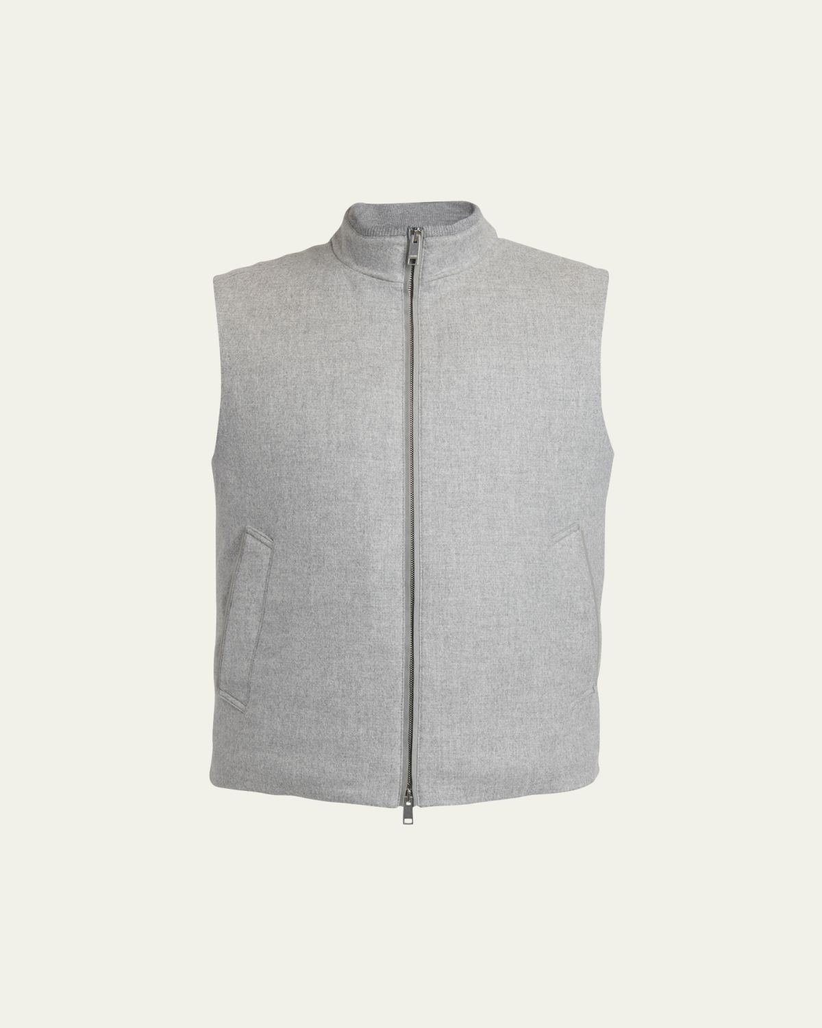 ZEGNA Men's Oasi Cashmere Elements Full-Zip Down Vest