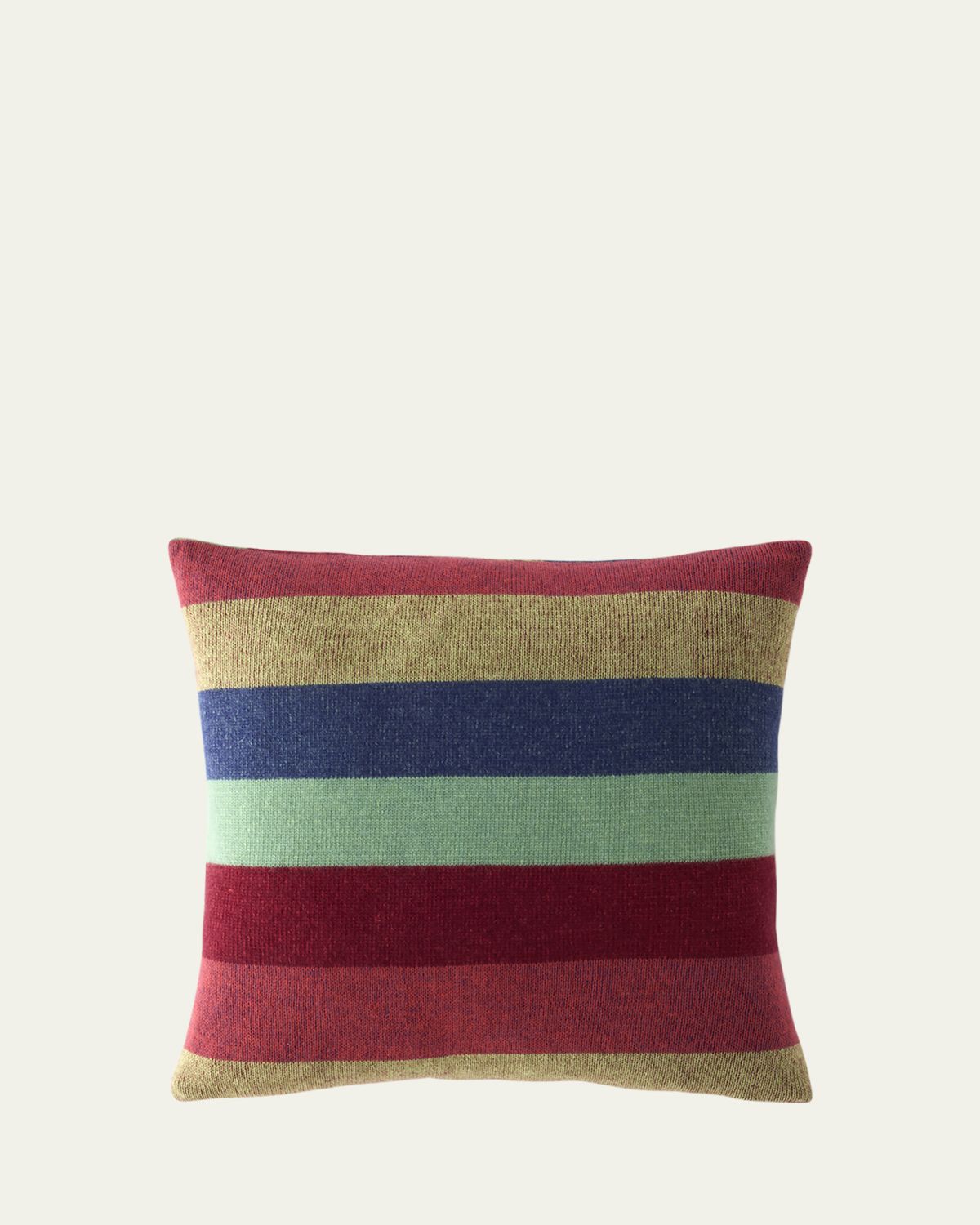 The Elder Statesman Block Super Duper Cashmere Decorative Pillow, 20" Square