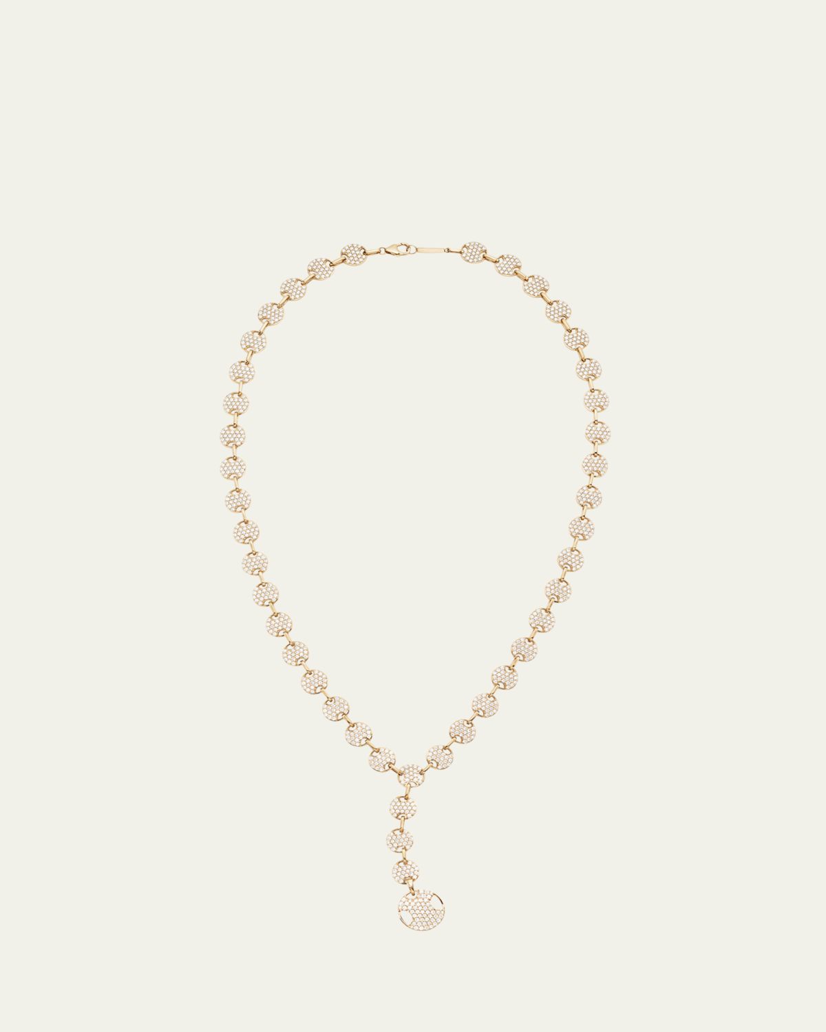 Lana 14K Yellow Gold Mega Pave Diamond Flatman Lariat Necklace