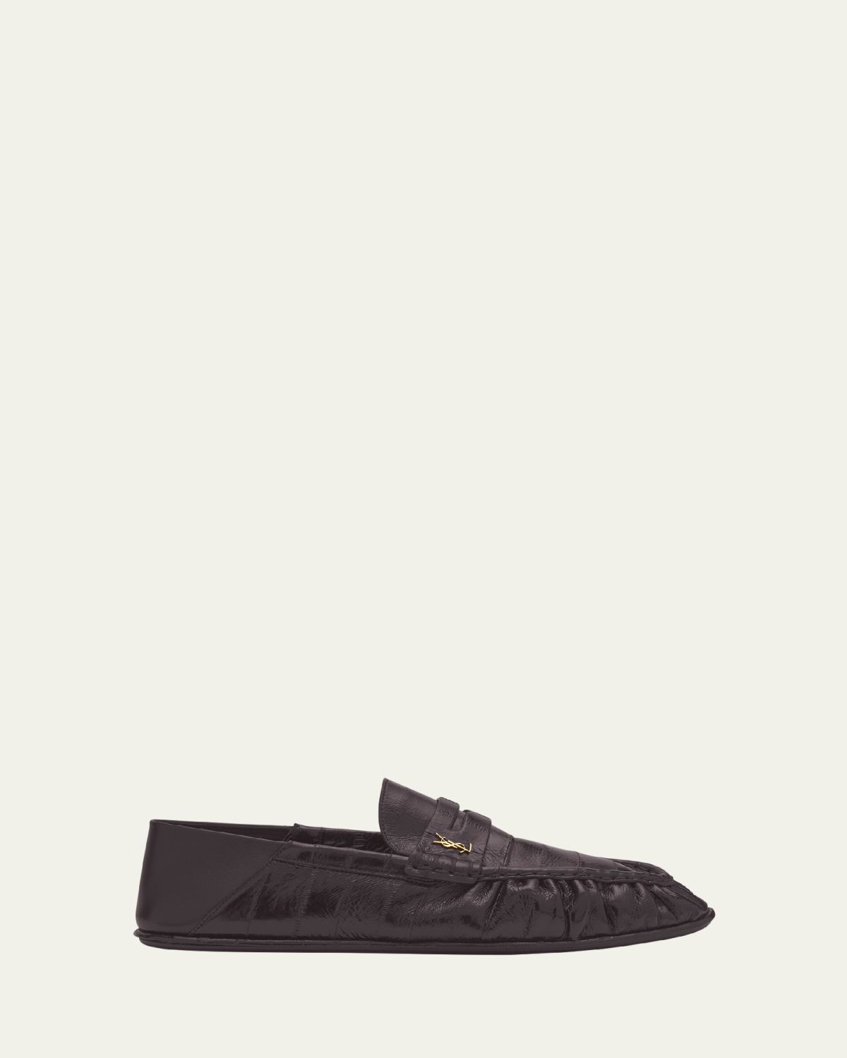 Saint Laurent Mens' Le Loafer Eel Penny Loafers
