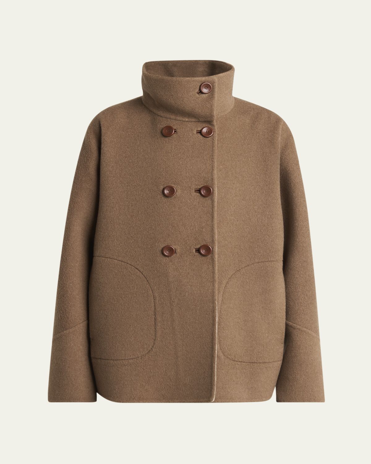 Loro Piana Camden Double-Breasted Cashmere Peacoat