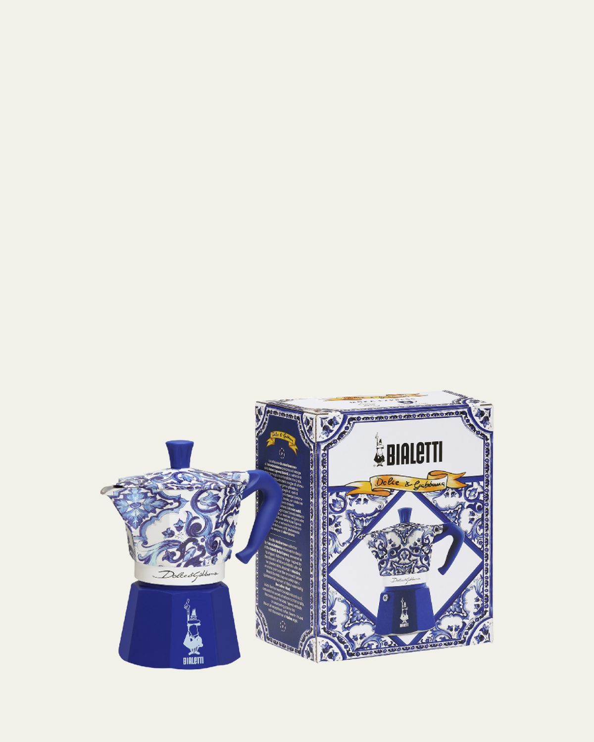 Bialetti x Dolce & Gabbana Moka Express Large Pot - Blu Mediterraneo