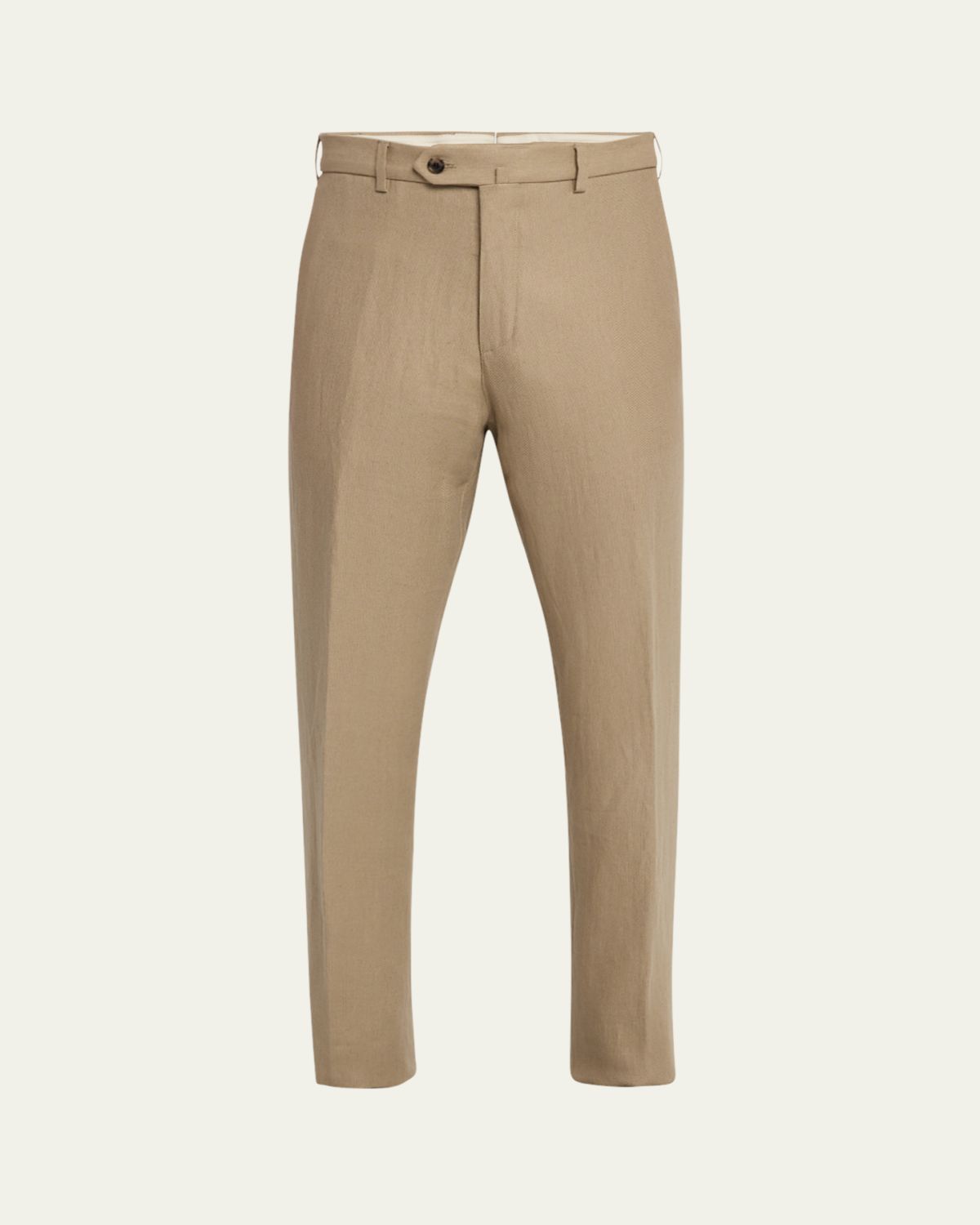 Loro Piana Men's Carlo Antigua Flax Trousers