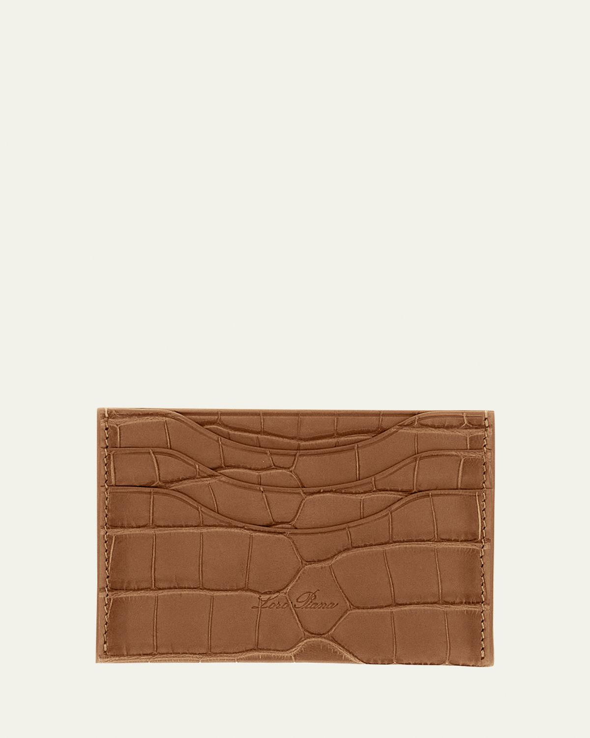 Loro Piana Men's Soft Alligator Card Holder