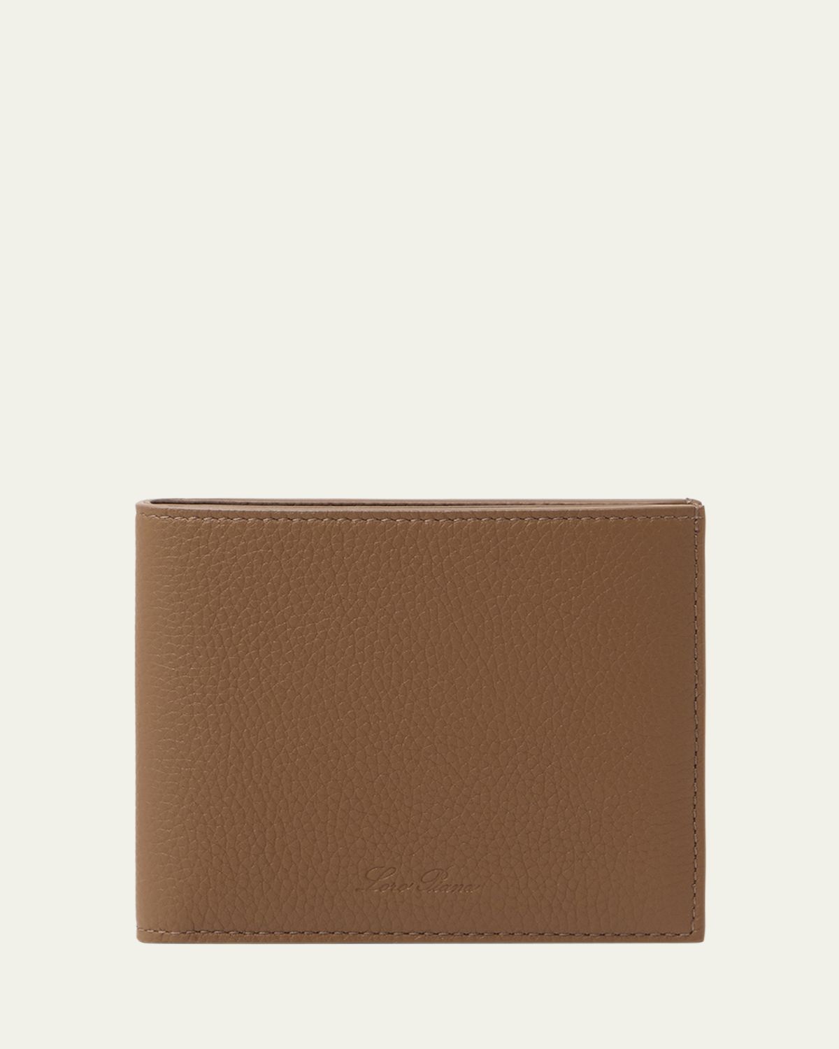 Loro Piana Men's Grained Leather Bifold Wallet