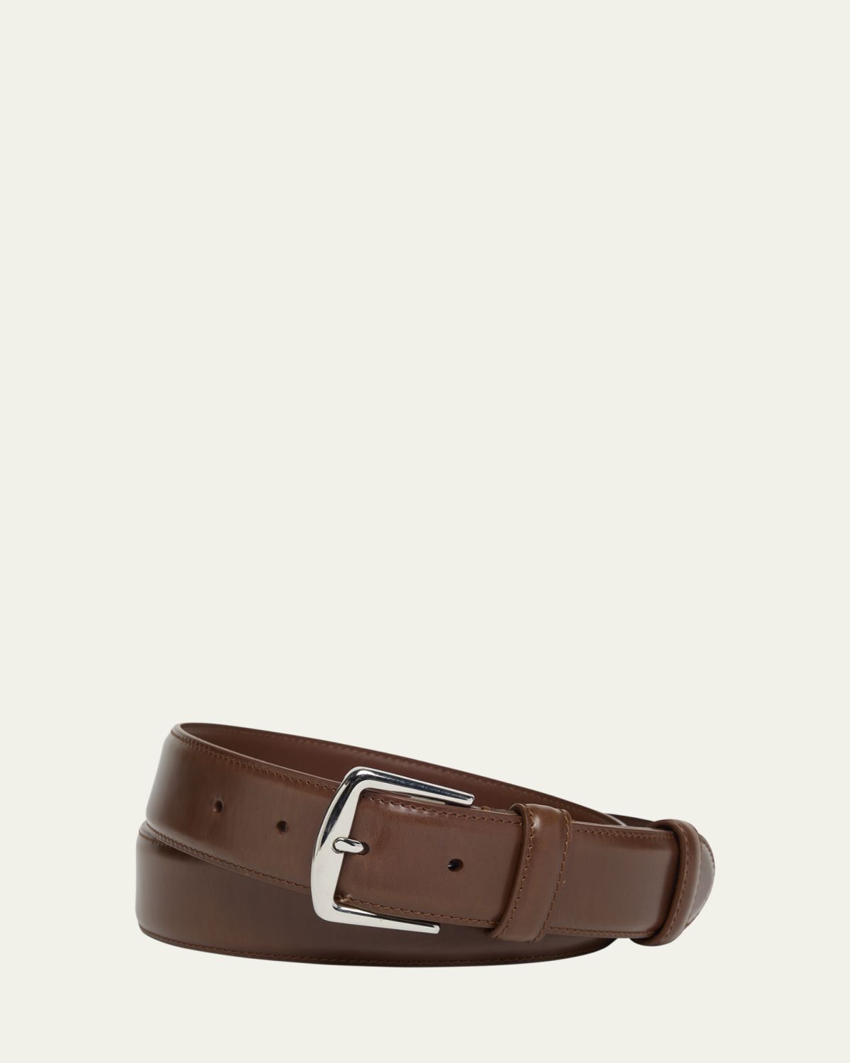 Loro Piana Men's Travis Calf Leather Belt