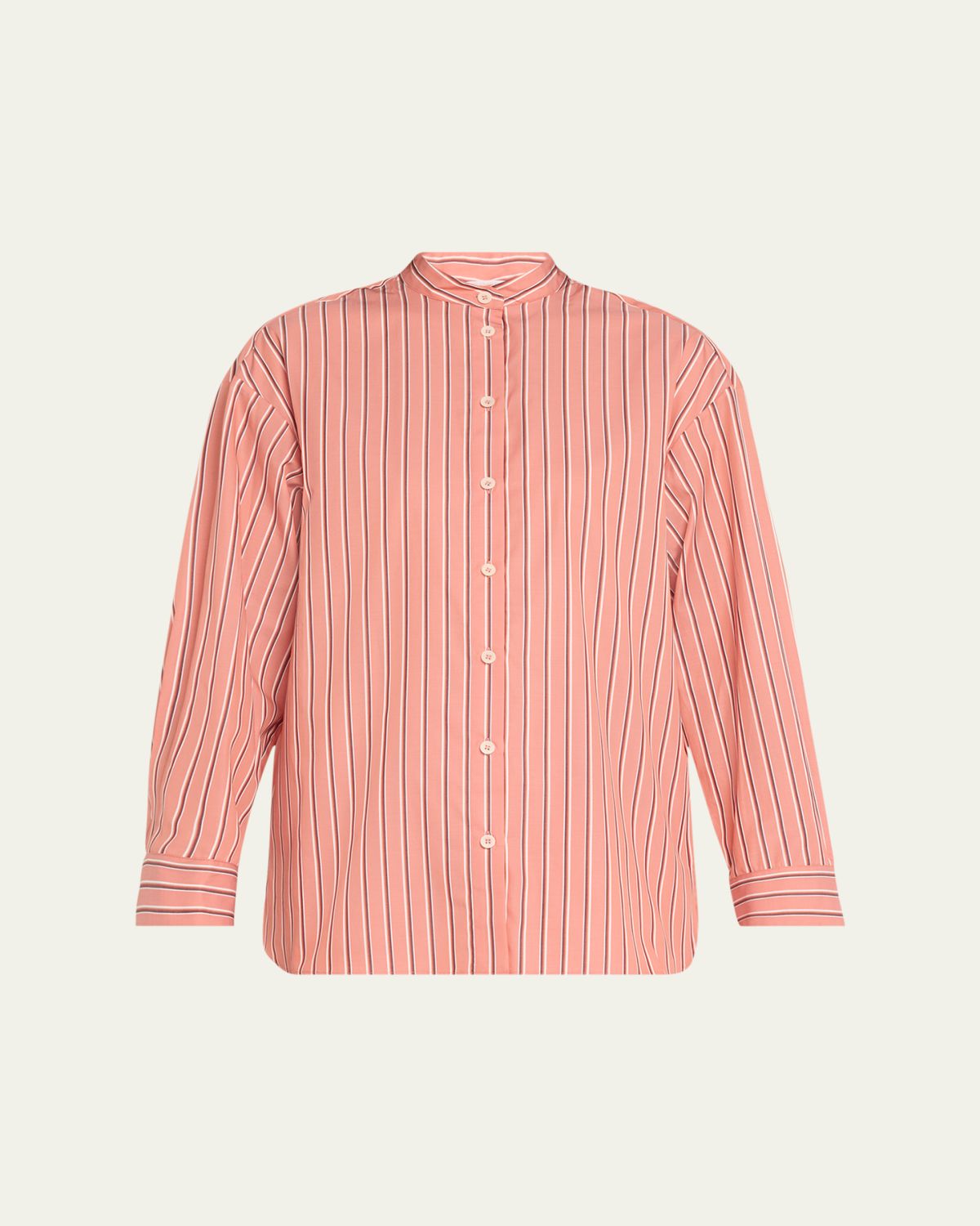 Eres Bonheur Striped Cotton Sleep Shirt
