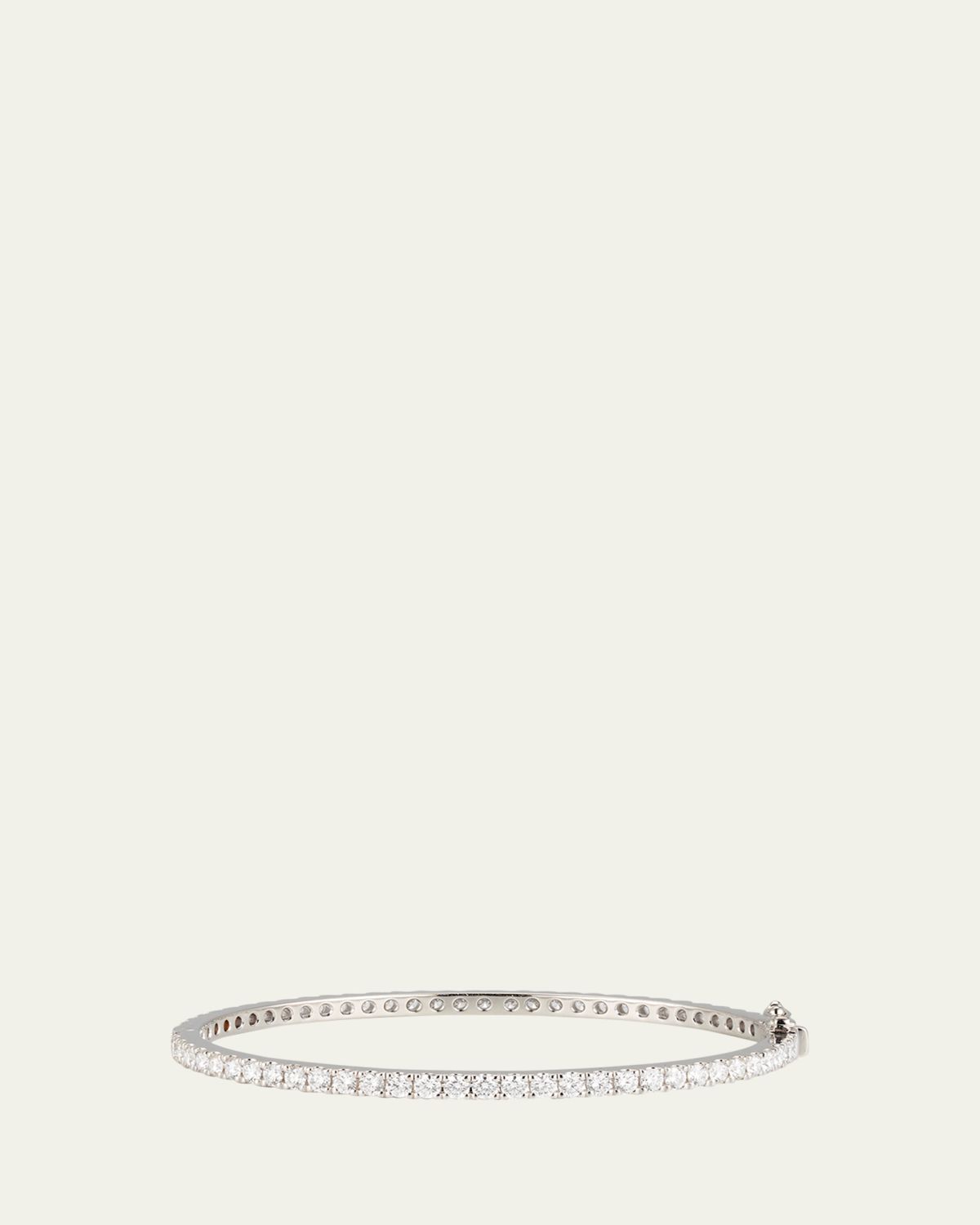 Sidney Garber 18K White Gold Diamond Bangle, 55x46mm