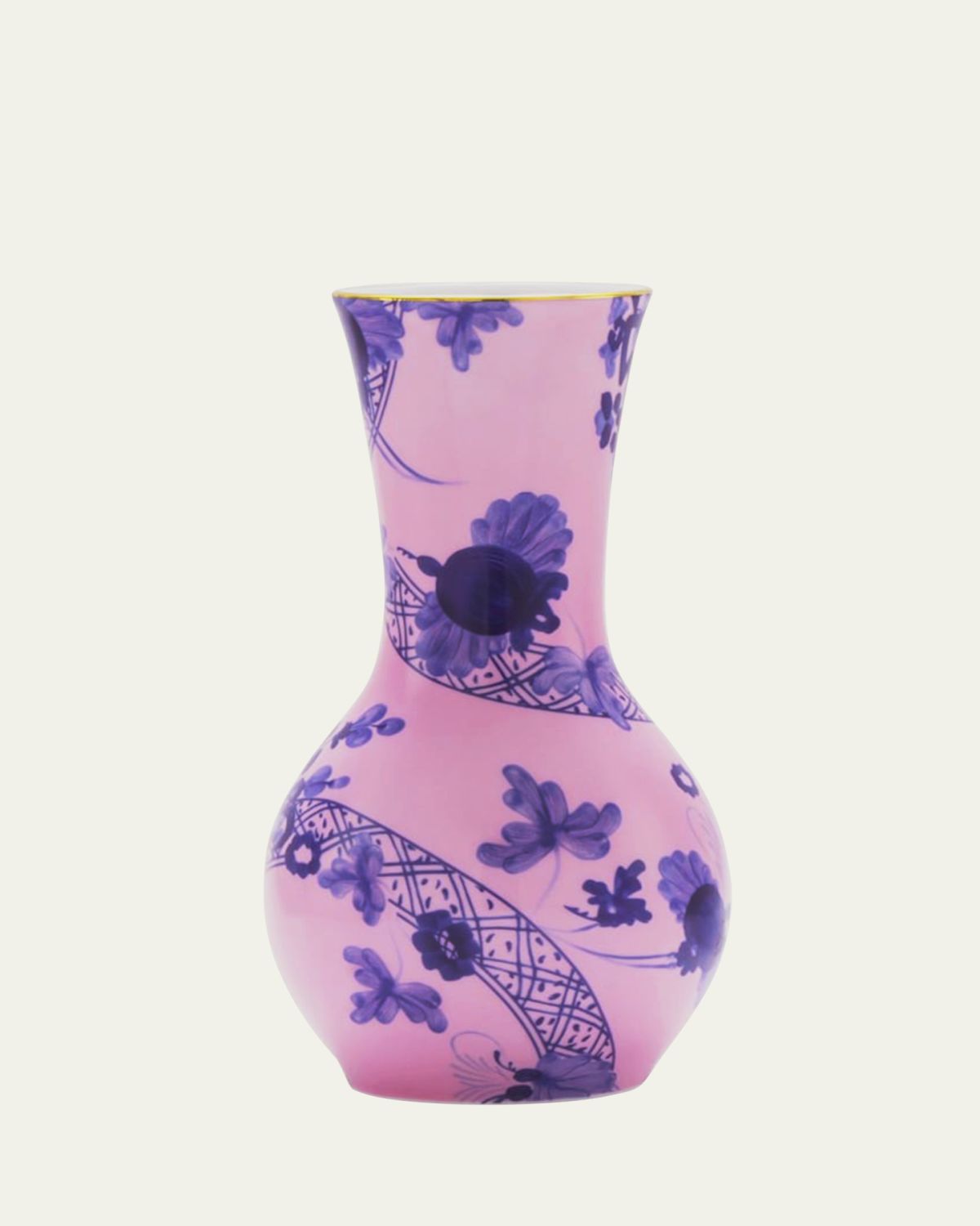 GINORI 1735 Oriente Italiano Azalea Tulipano Vase, 8"