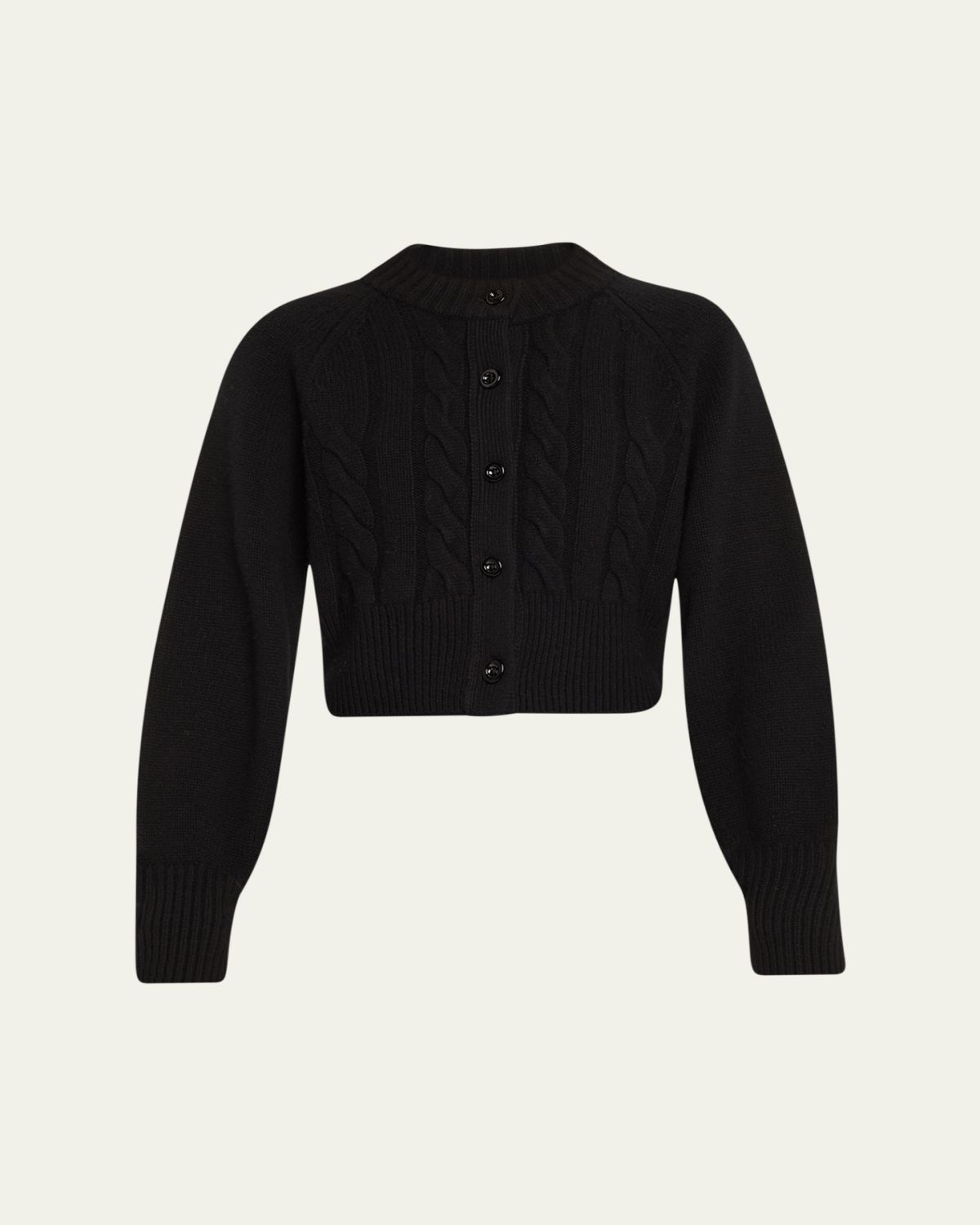 Toccin Rita Cropped Wool and Cashmere Cable-Knit Cardigan | Thumbnail 6