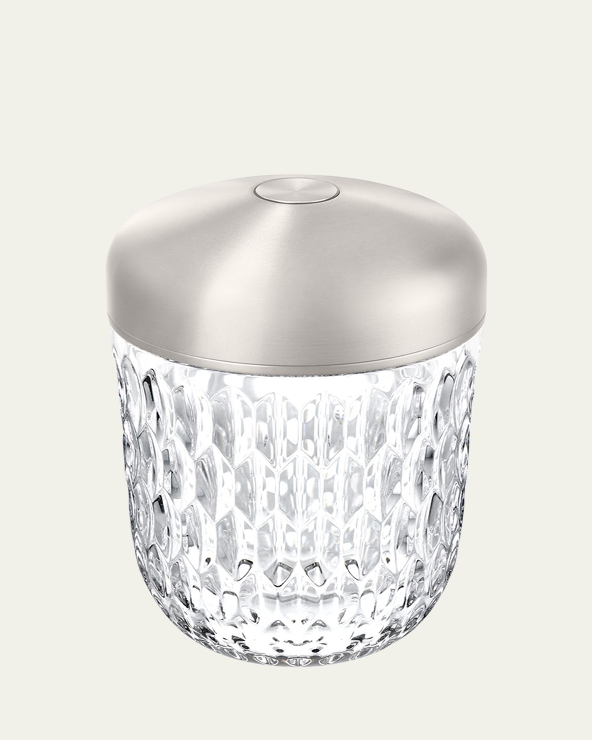 Saint Louis Crystal Folia Mini Portable Lamp, Silver | Thumbnail 2