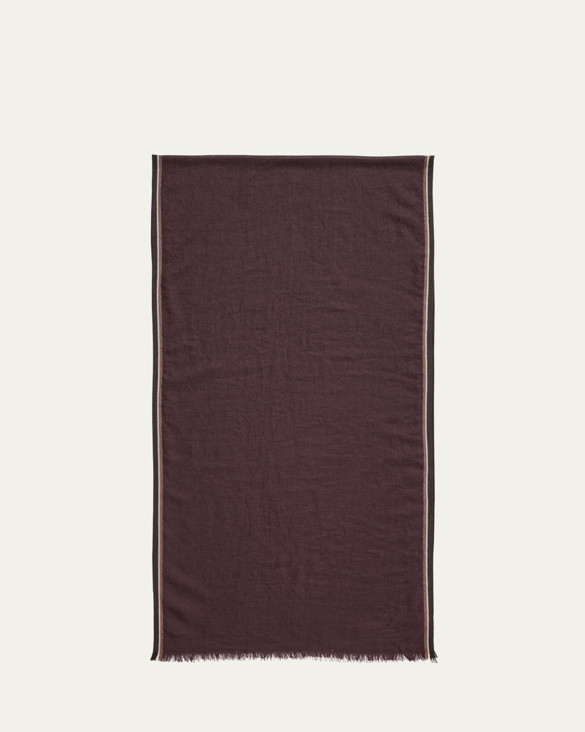 Loro Piana Men's Stripe-Trim Baby Cashmere Scarf