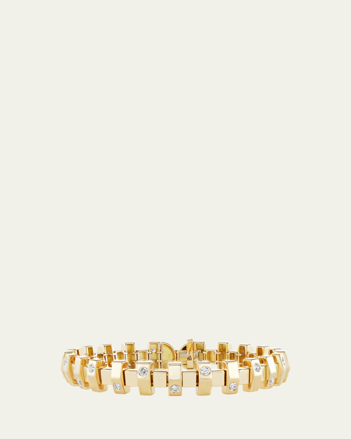 Brent Neale Small Gold & Diamond Hopscotch Bracelet