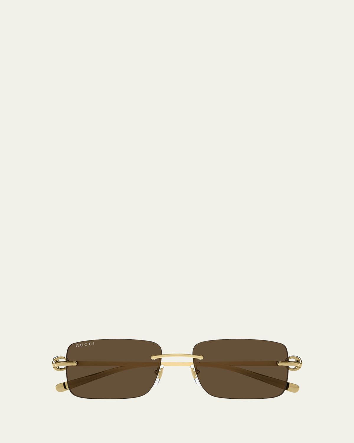 Gucci Men's GG1703SM Rimless Rectangle Sunglasses