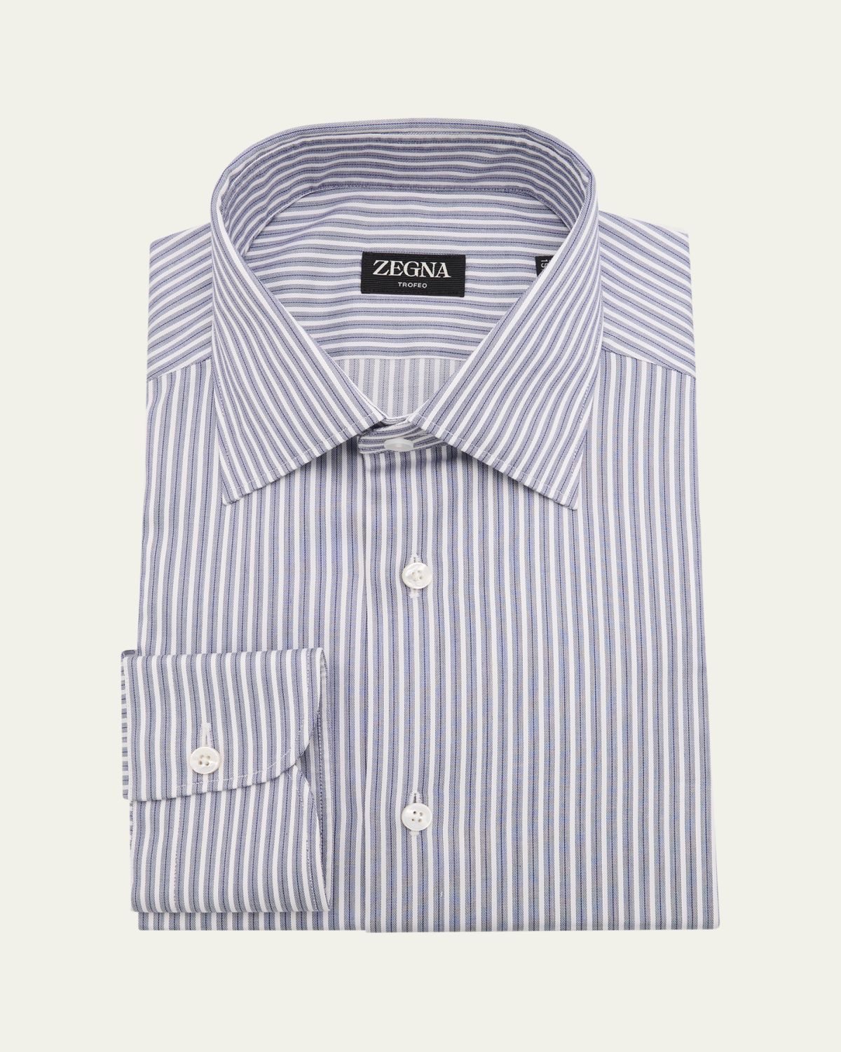 ZEGNA Men's Trofeo Cotton Multi-Stripe Dress Shirt