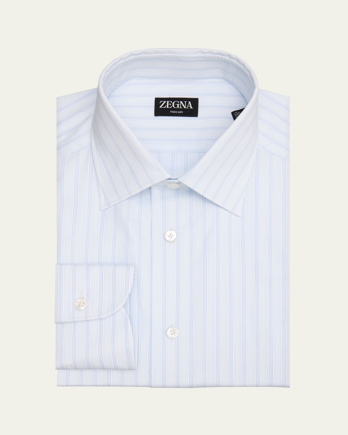 ZEGNA Men's Trecapi Cotton Multi-Stripe Dress Shirt
