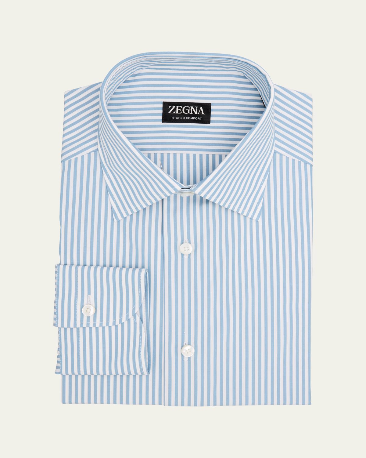 ZEGNA Men's Trofeo Cotton Stripe Dress Shirt