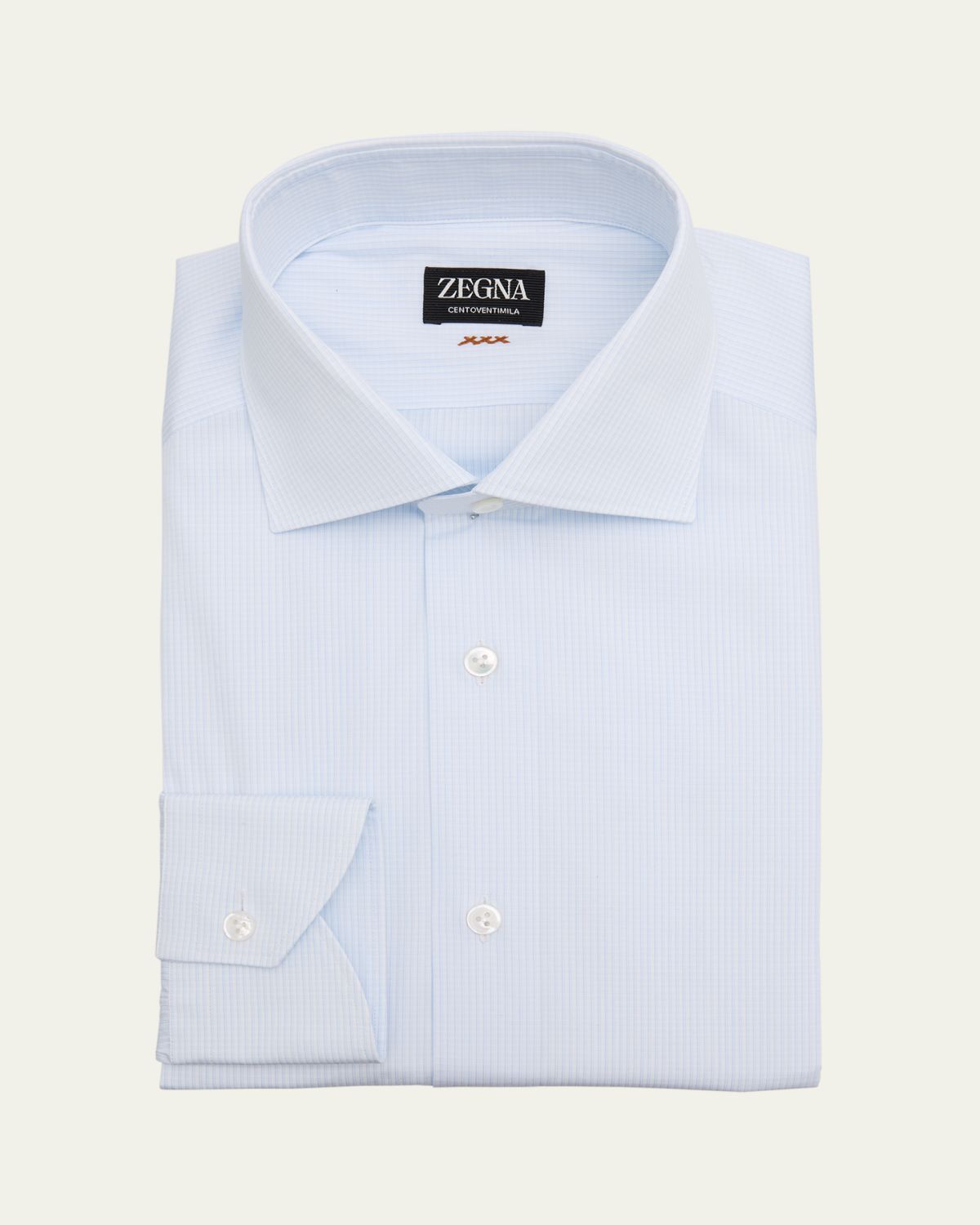 ZEGNA Men's XXX Micro-Check Couture Dress Shirt