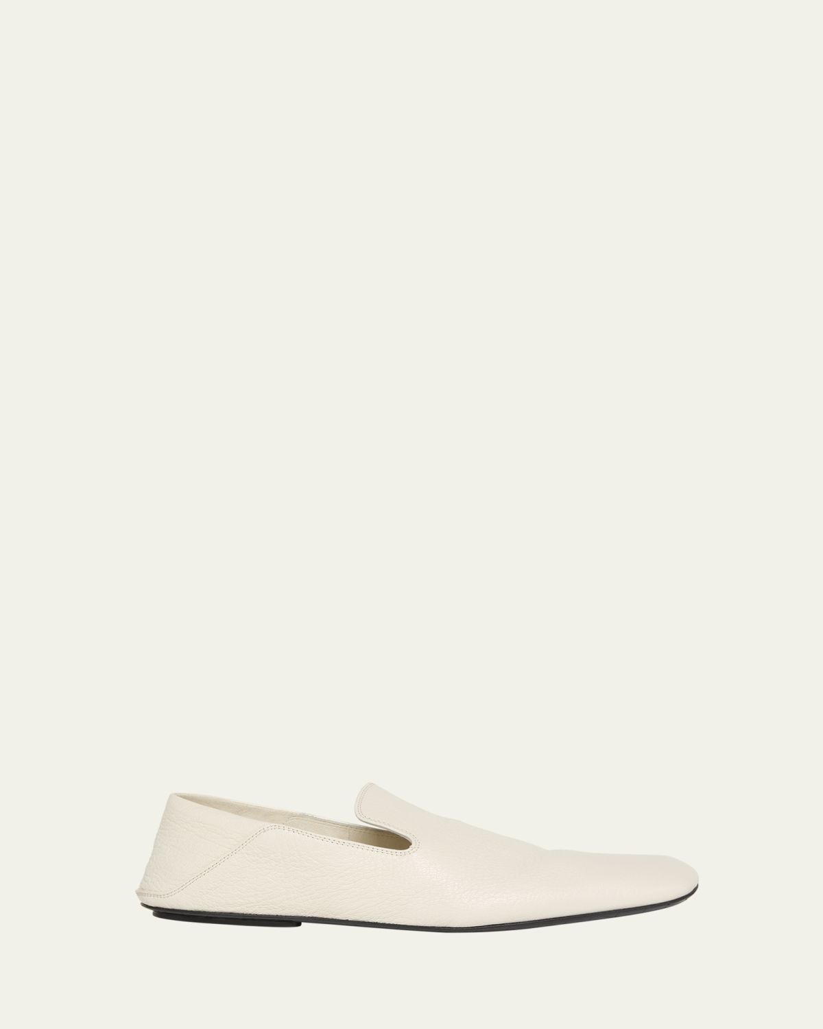 Bottega Veneta Leather Foldable-Back Slipper Loafers