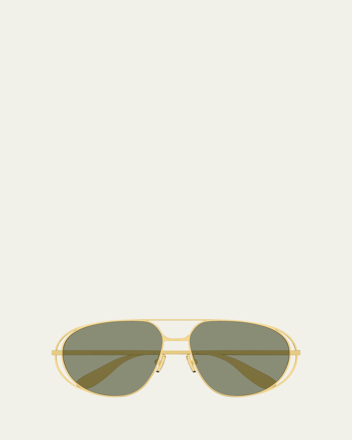 Bottega Veneta Cutout Metal Aviator Sunglasses