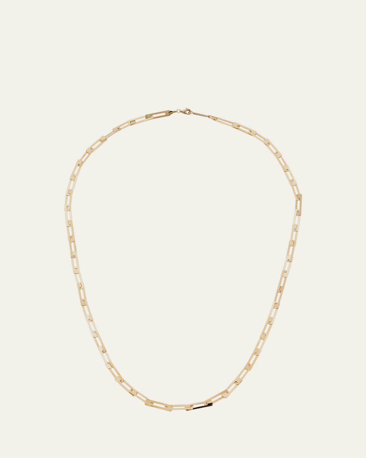 Lana 14K Yellow Gold Laser Open Interlocking Rectangle Necklace