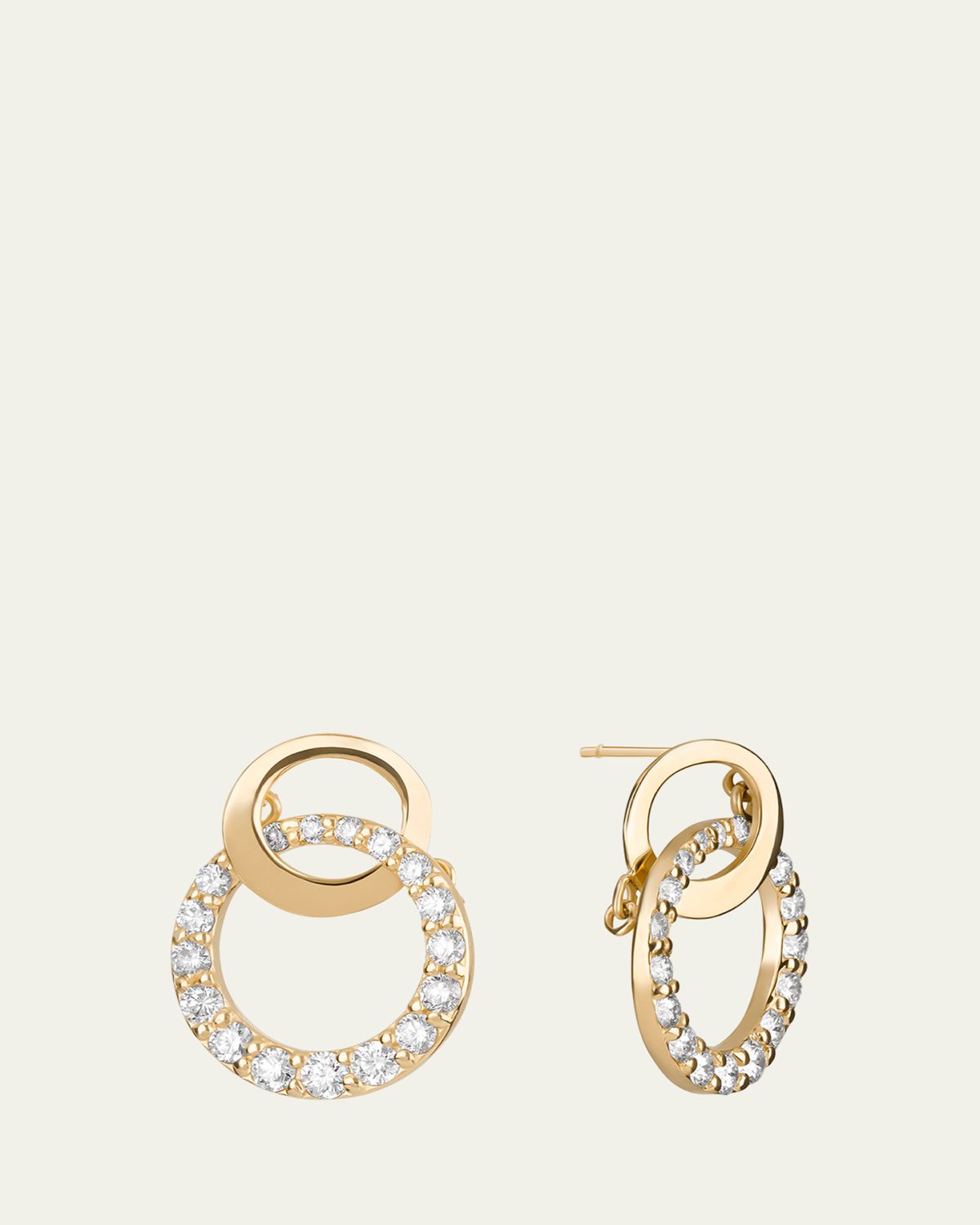 Lana 14K Gold Flawless Double Bond Cusp Dangle Stud Earrings | Thumbnail 3