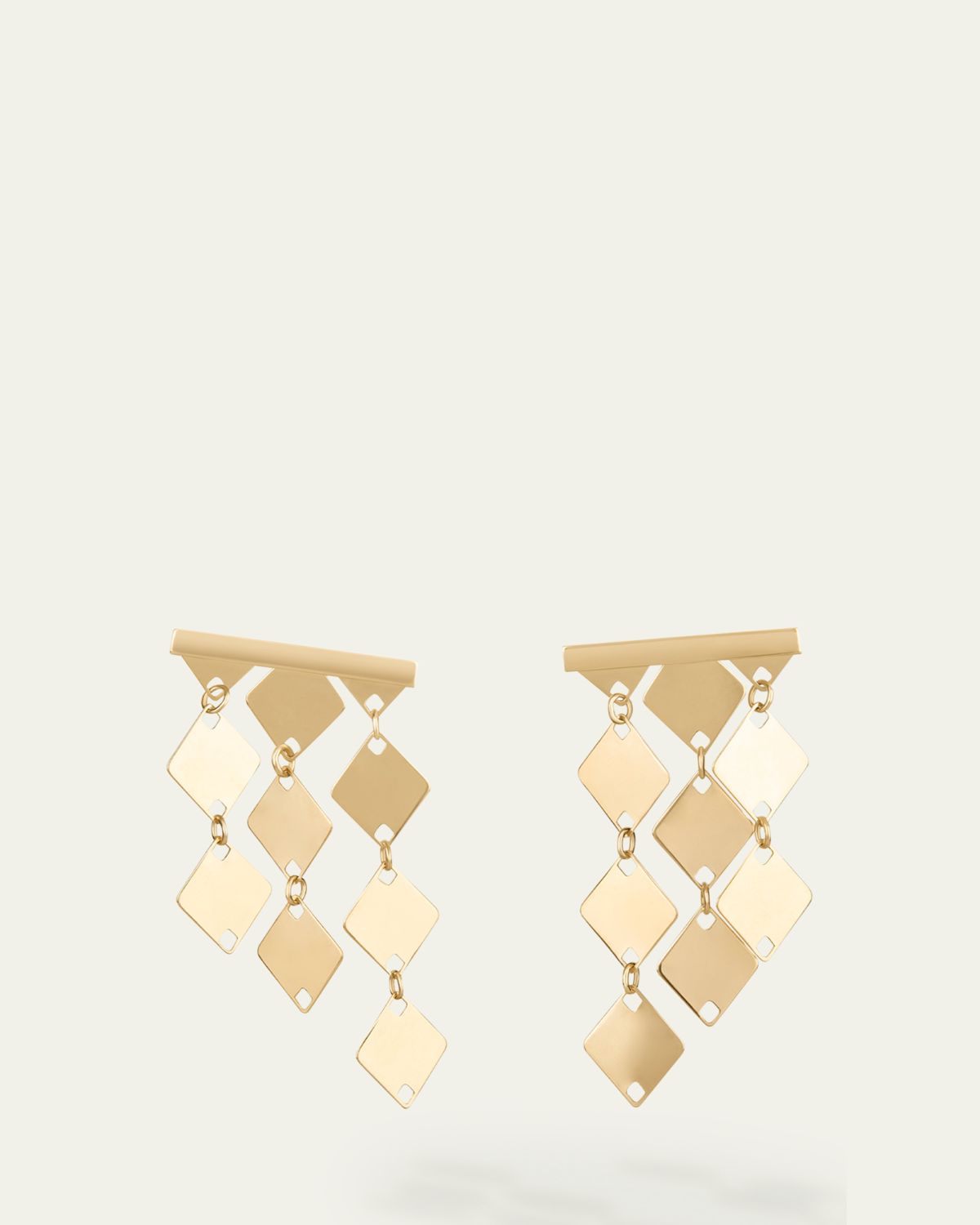 Lana 14K Yellow Gold Laser Kite Bar Earrings | Thumbnail 4 Lana 14K Yellow Gold Laser Kite Bar Earrings | Thumbnail 4