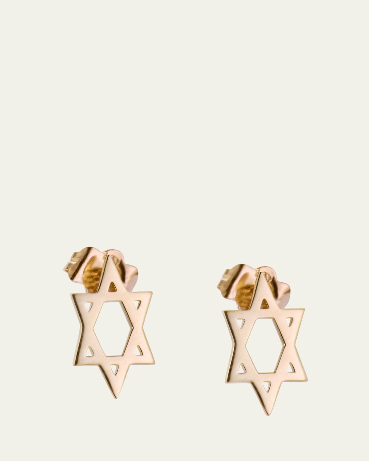 Lana 14K Yellow Gold Star of David Stud Earrings