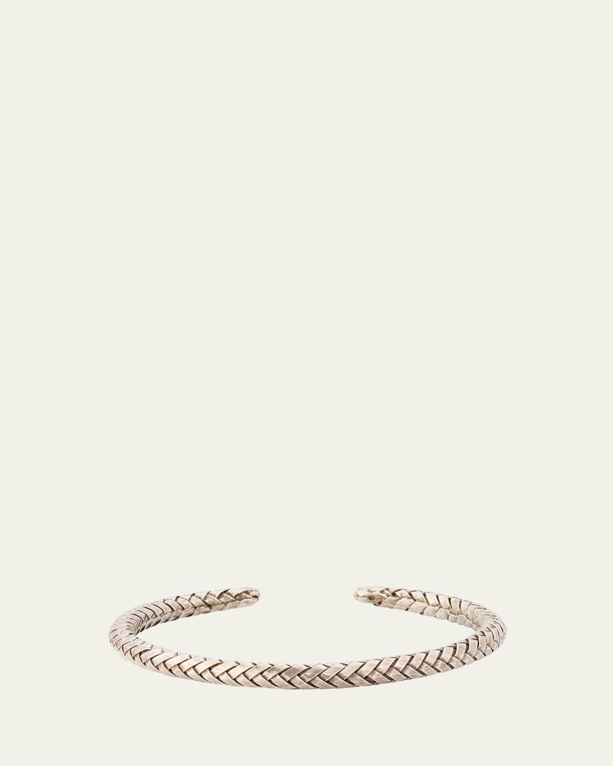 Jan Leslie Men's Braided Sterling Silver Cuff Bracelet