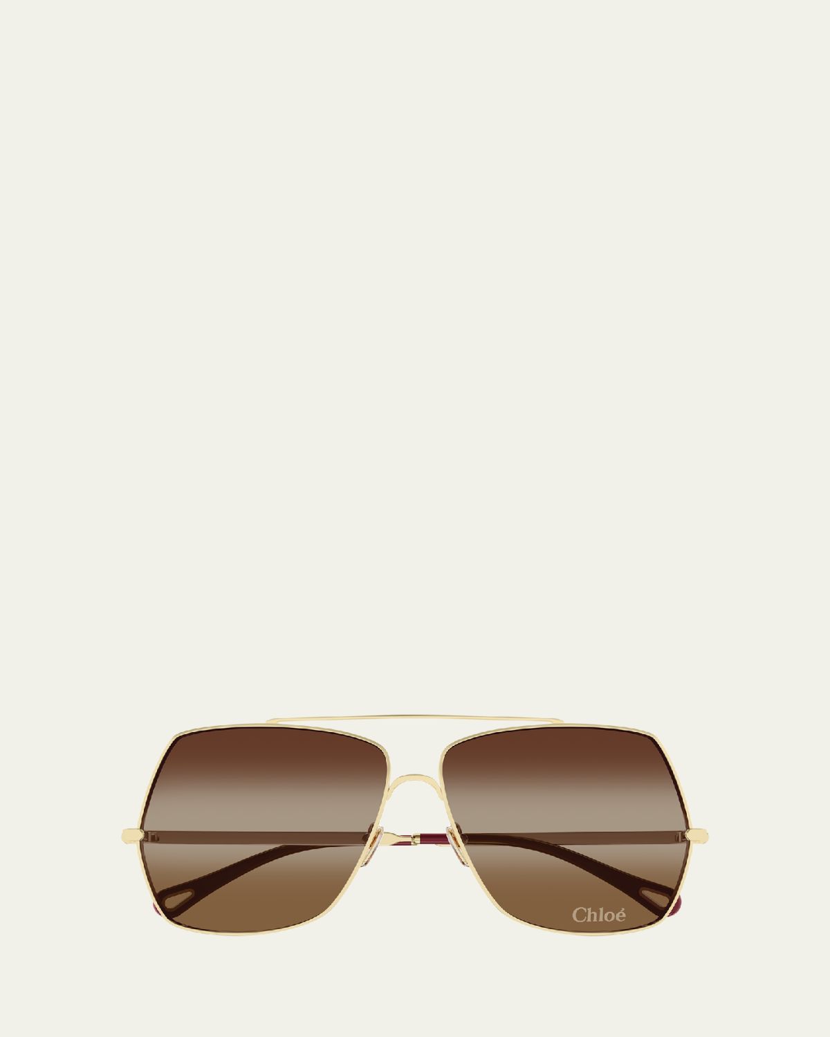 Chloe Gradient Aviator Metal Sunglasses | Thumbnail 3 Chloe Gradient Aviator Metal Sunglasses | Thumbnail 3