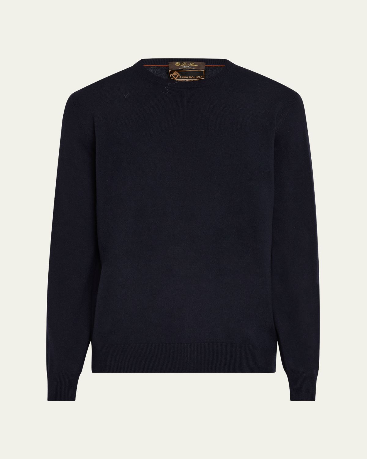 Loro Piana Men's Vicuna Wool Crewneck Sweater