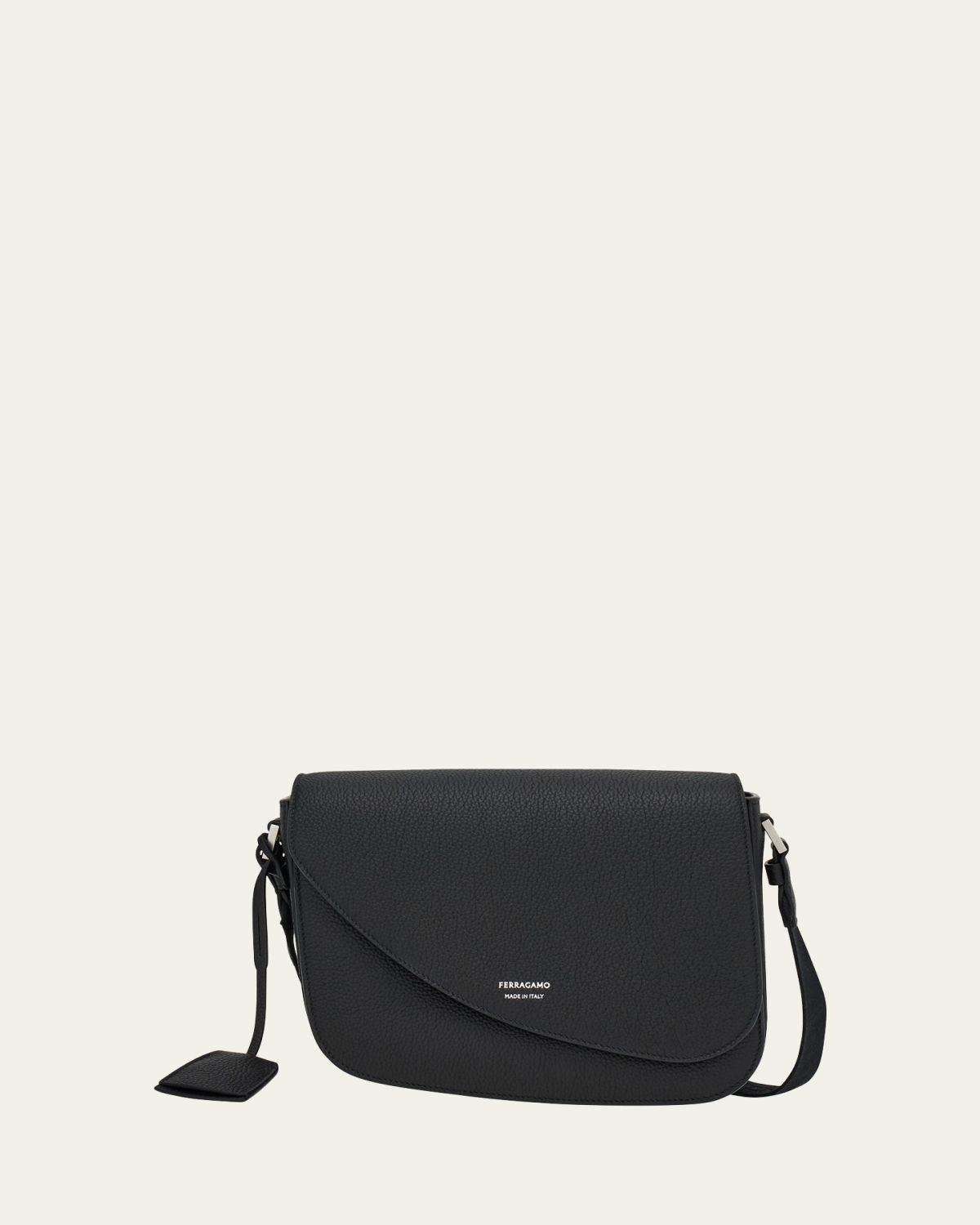 Ferragamo Men's Fiamma Leather Shoulder Bag