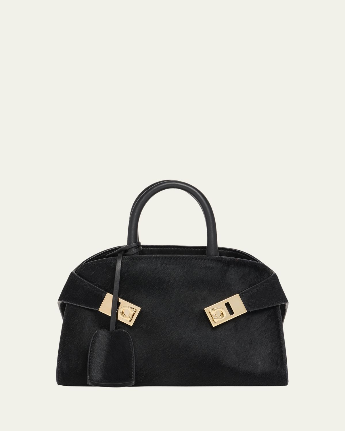 Ferragamo Mini Hug Horsehair Top-Handle Bag