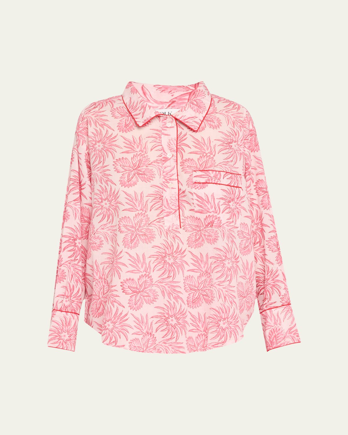 Folkloore Botanical-Print Cotton Short Pajama Set