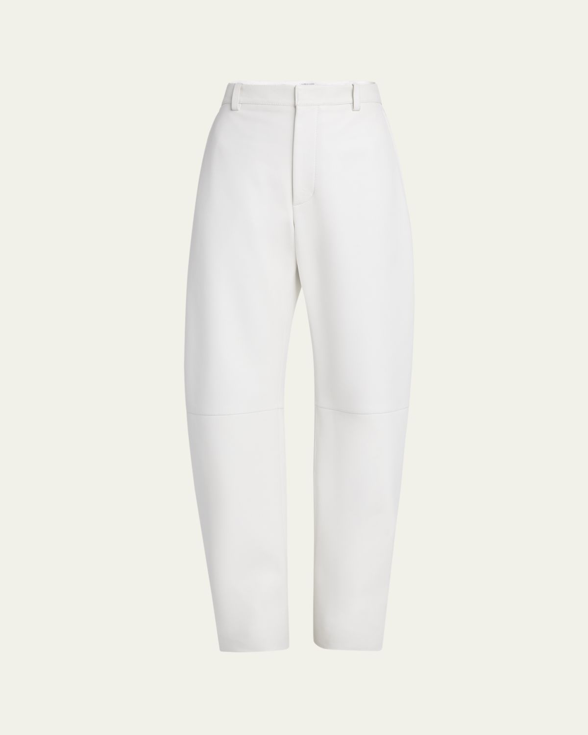 Bottega Veneta Napa Leather Rounded Leg Trousers