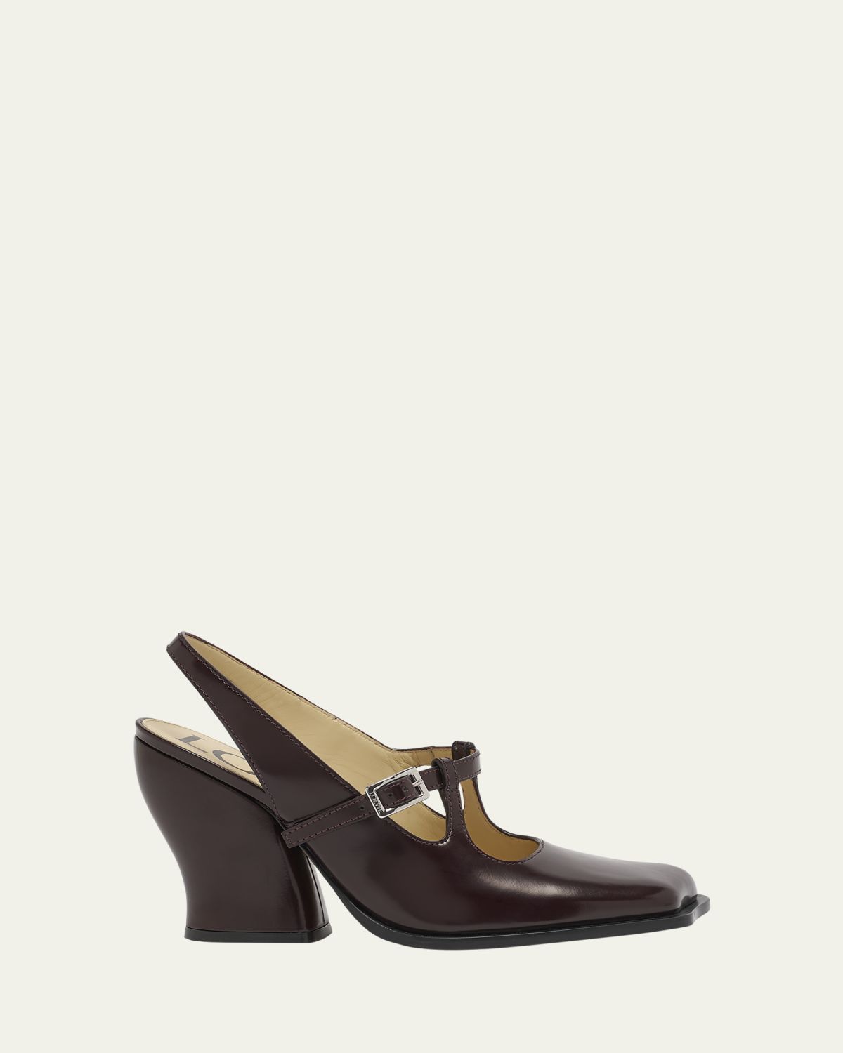 Loewe Onda Leather Mary Jane Slingback Pumps