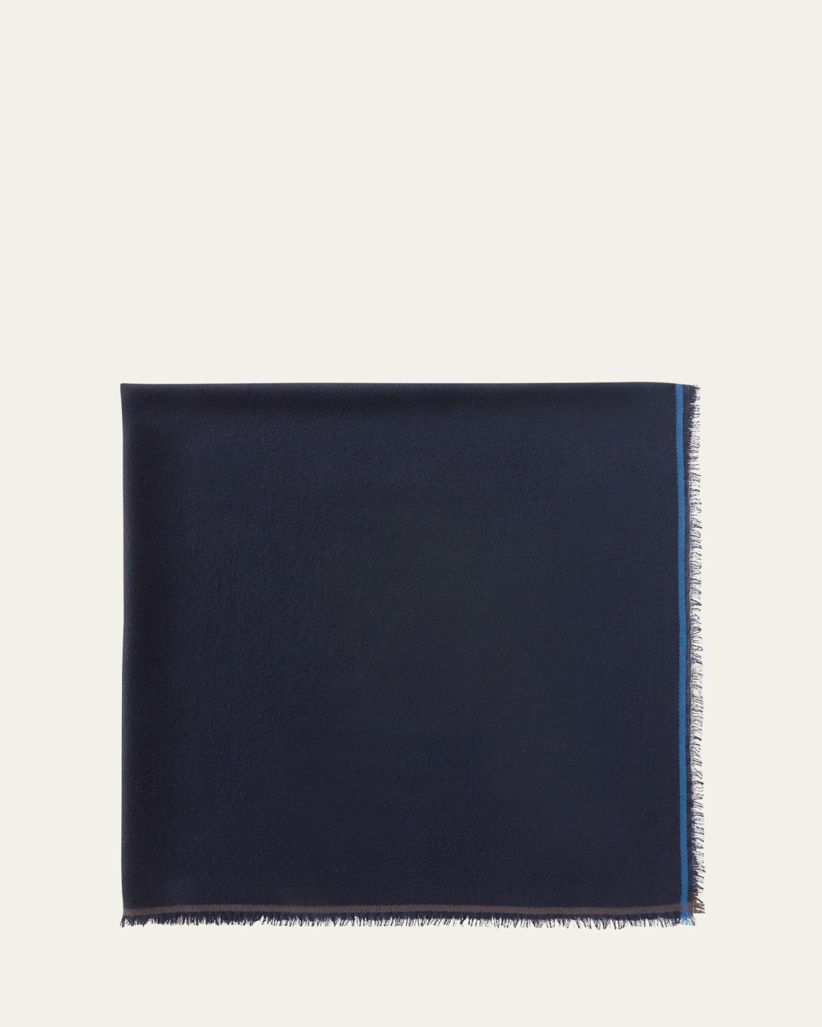 Loro Piana Cashmere Striped Trim Scarf