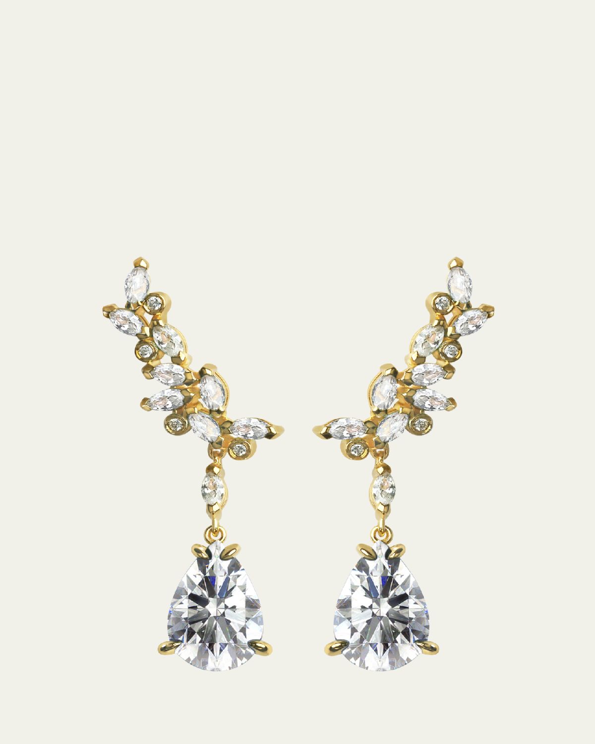 Lark & Berry 14K Gold Veto Raindrop Earrings with Lab Grown Diamonds