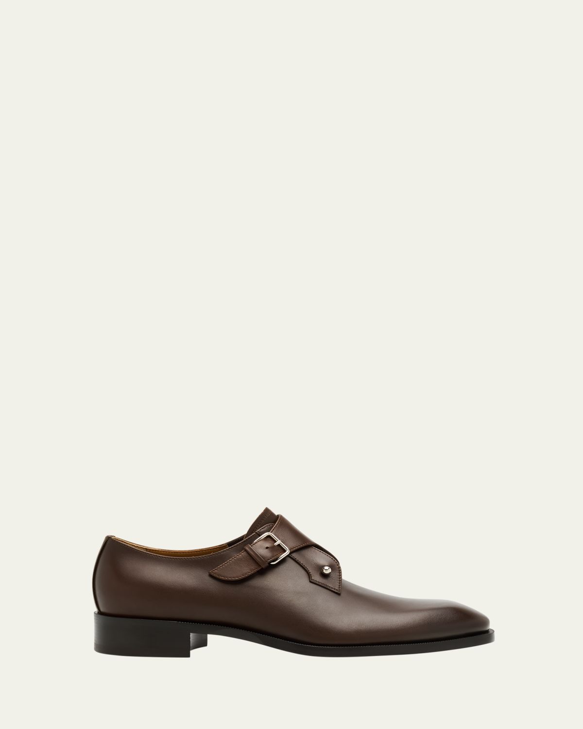 Christian Louboutin Men's Chambeli Monk-Strap Leather Loafers | Thumbnail 4 Christian Louboutin Men's Chambeli Monk-Strap Leather Loafers | Thumbnail 4