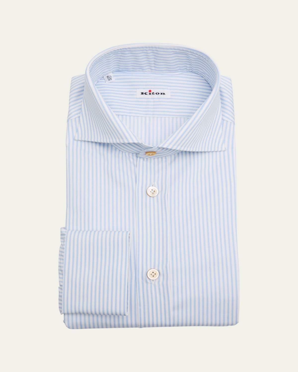 Kiton Men's Cotton Stripe Dress Shirt