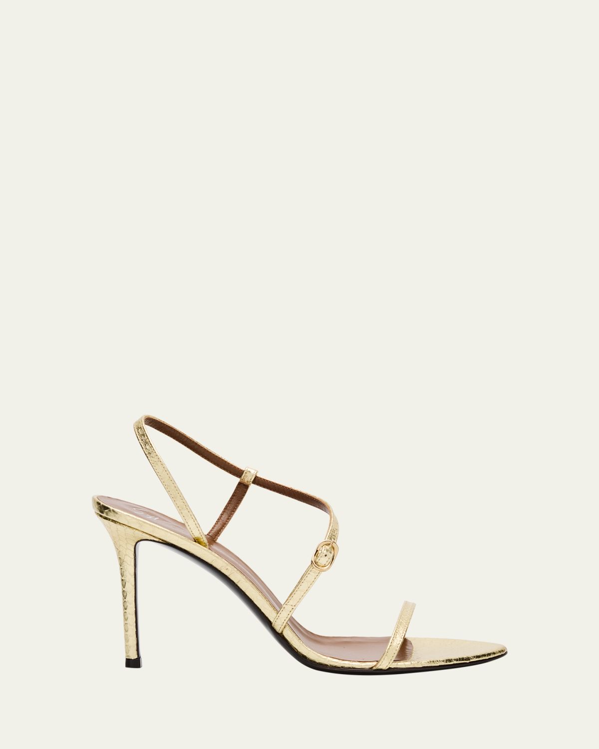 Giuseppe Zanotti Snakeskin Ankle Strap Stiletto Sandals
