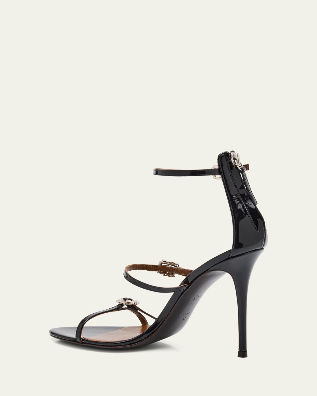 Giuseppe Zanotti Metallic Leather Ankle-Strap Sandals | Thumbnail 2 Giuseppe Zanotti Metallic Leather Ankle-Strap Sandals | Thumbnail 2