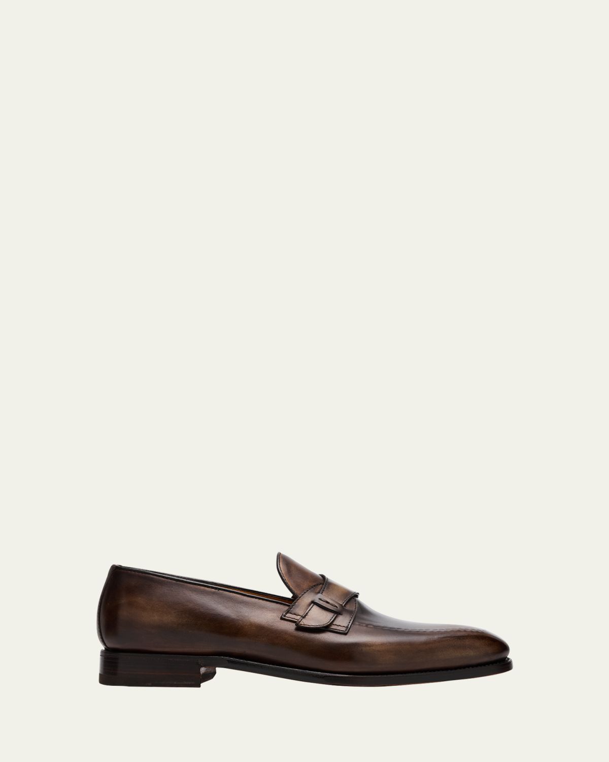 Bontoni Men's Riviera Reverse Stitch Leather Penny Loafers