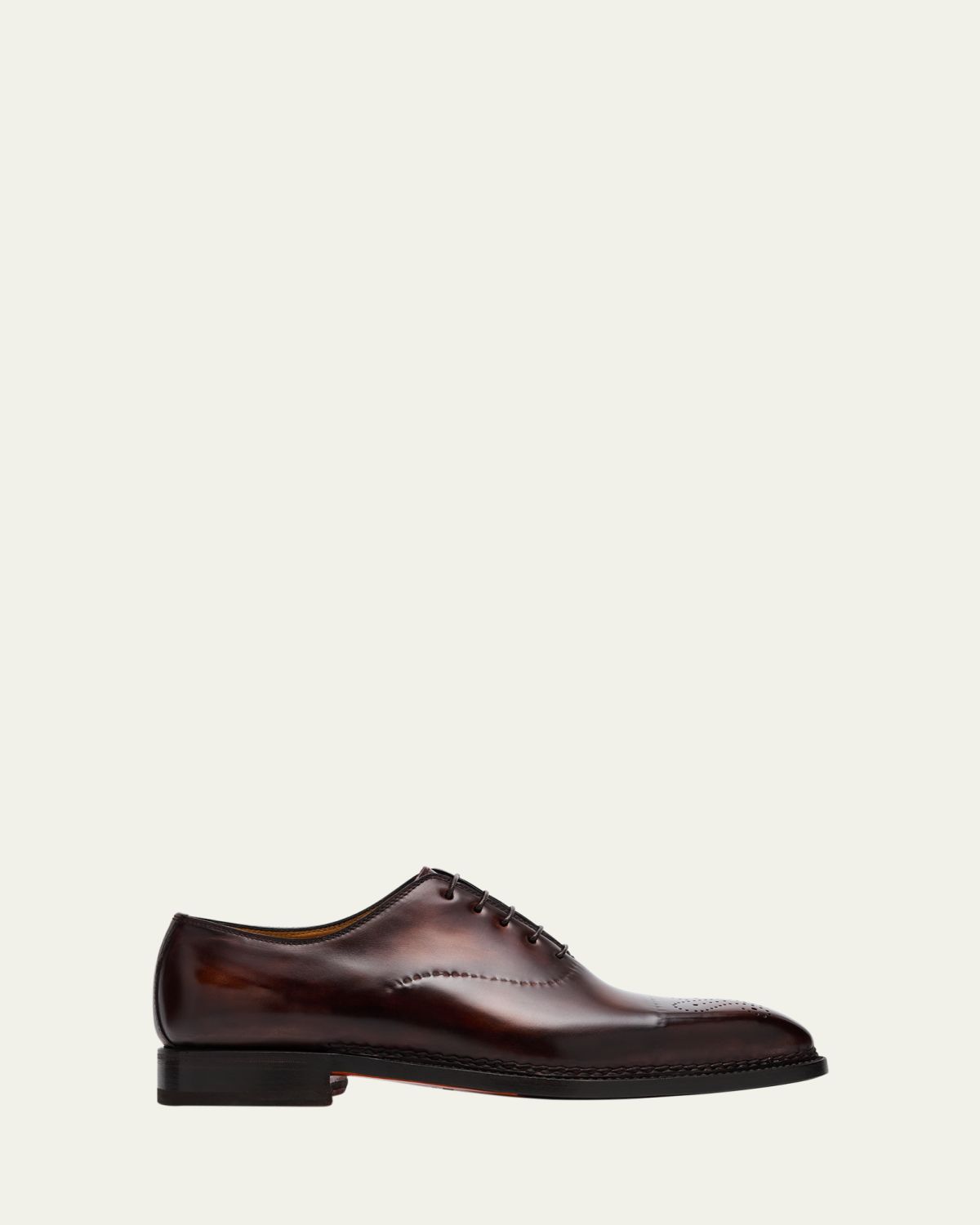 Bontoni Men's Vittorio Reverse Stitch Perforated Cap-Toe Oxfords