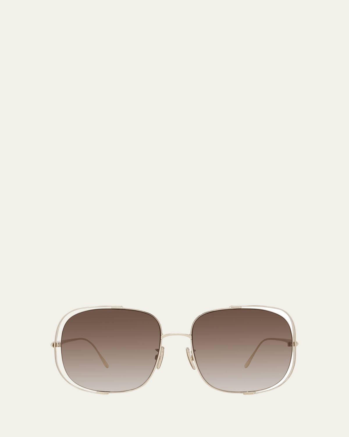 Loewe Metal Logo-Print Rectangle Sunglasses | Thumbnail 4