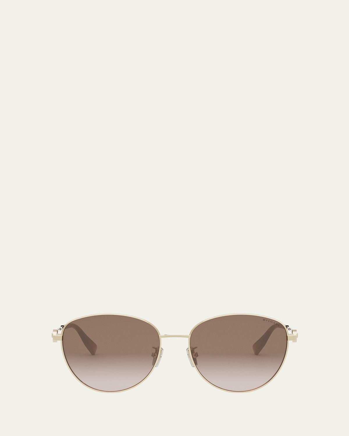 BVLGARI Round Metal & Nylon Sunglasses