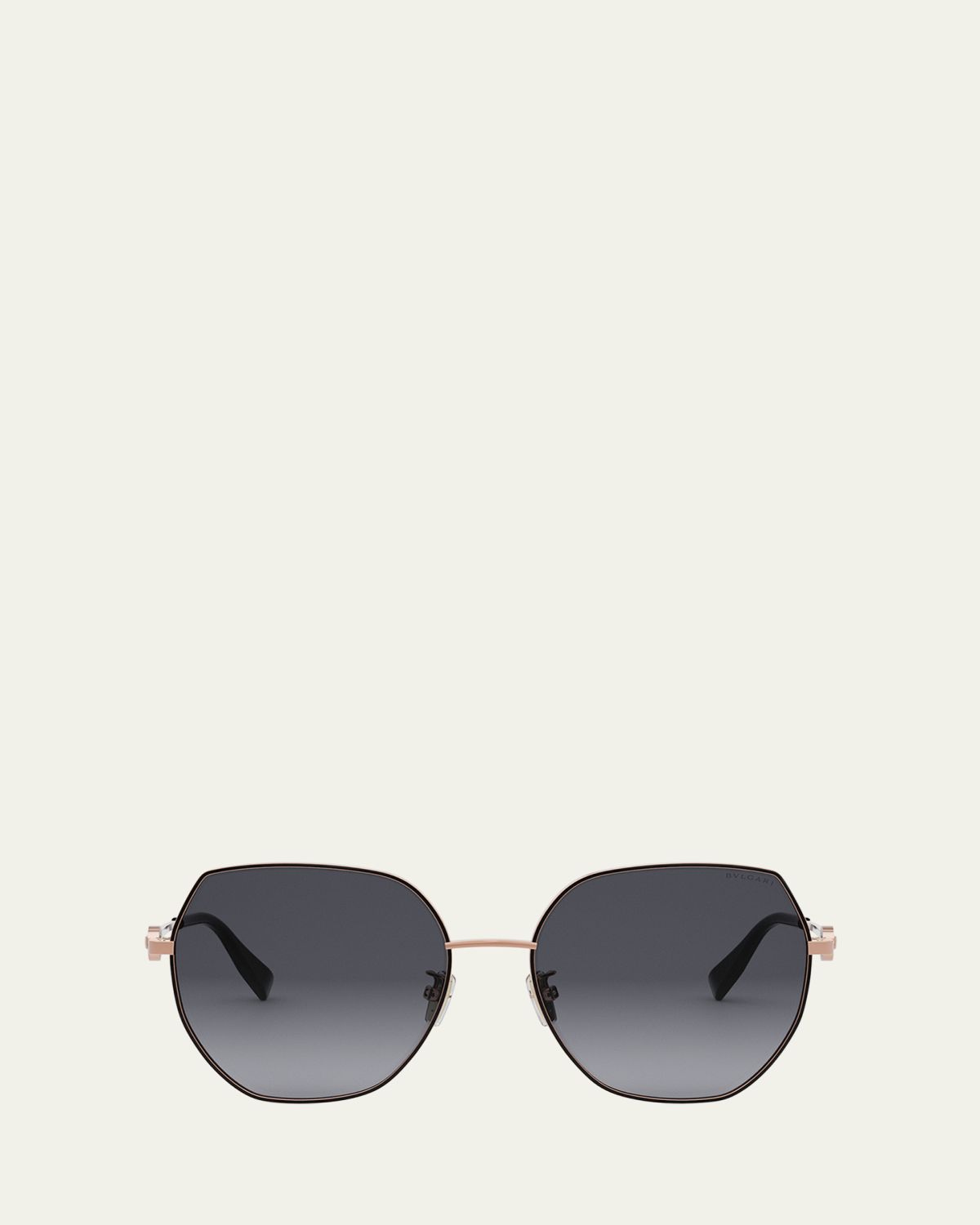 BVLGARI Round Metal & Nylon Sunglasses